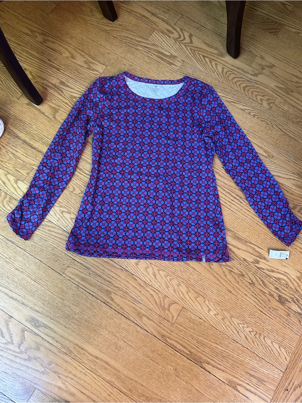 Talbots Long Sleeve Printed Top